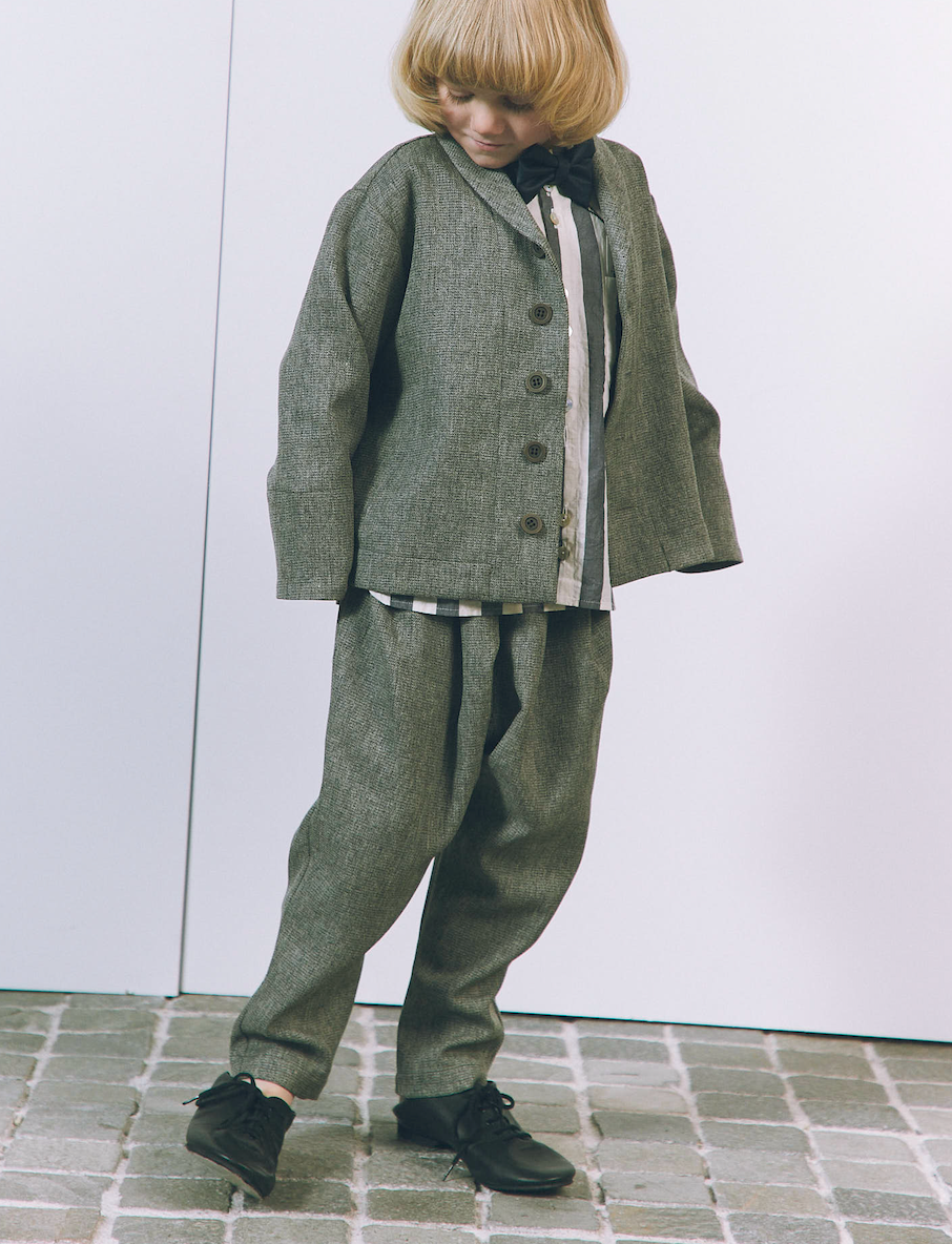 tuck pants :Gray – AU CLAIR DE LA LUNE tuck pants :Gray – AU CLAIR DE LA LUNE