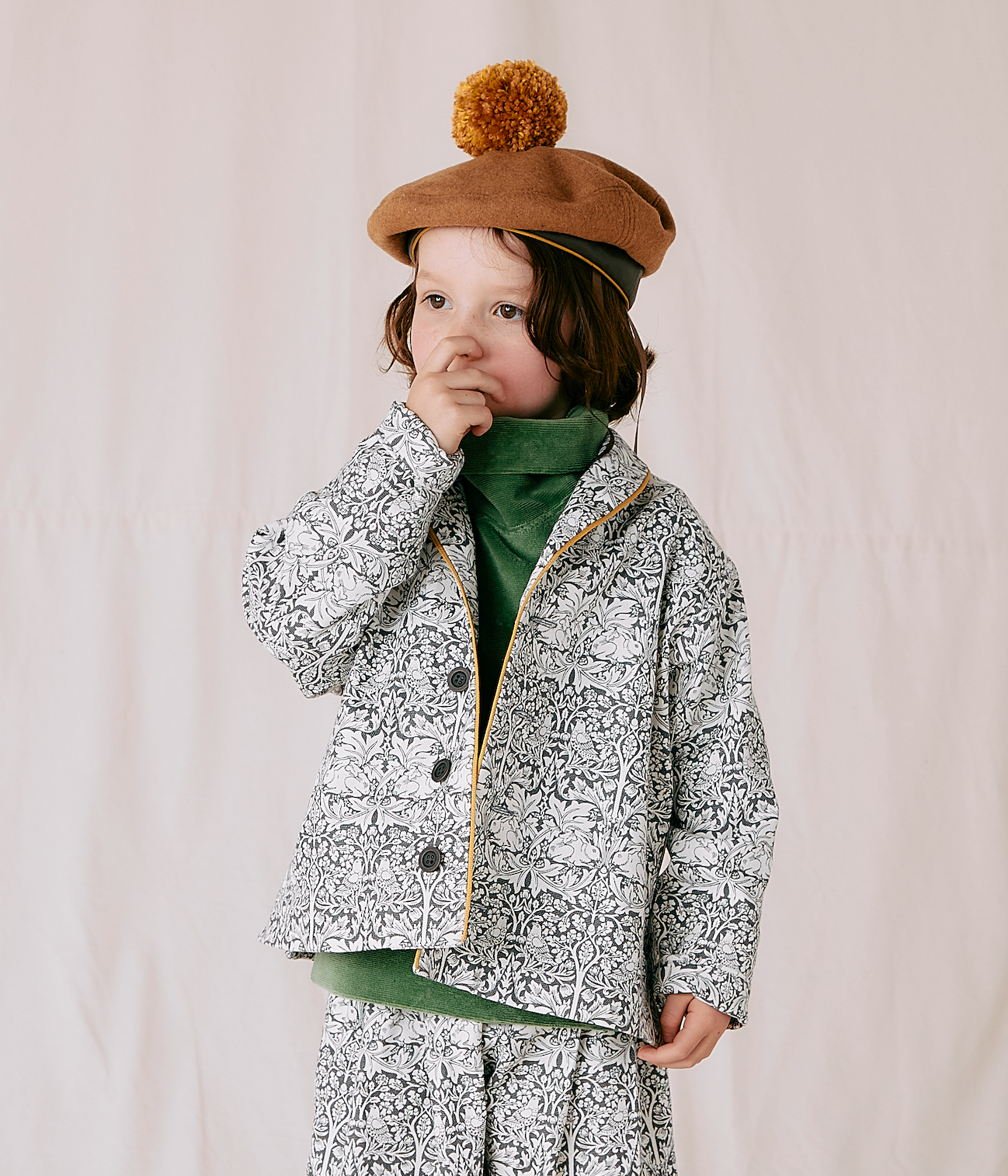 shawl collar jacket:Morris rabbit – AU CLAIR DE LA LUNE shawl collar jacket:Morris rabbit – AU CLAIR DE LA LUNE