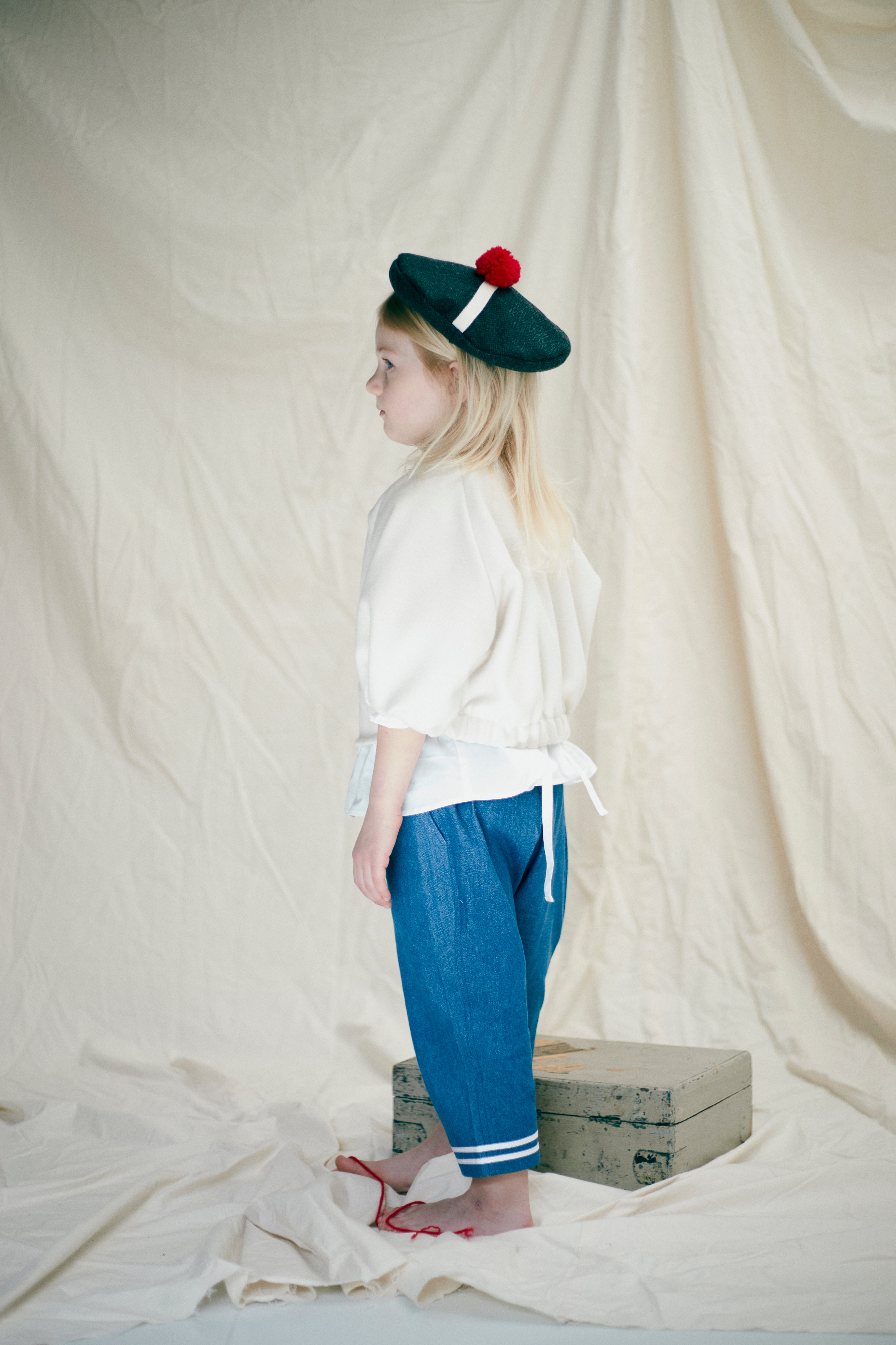 long sailor pants :denim