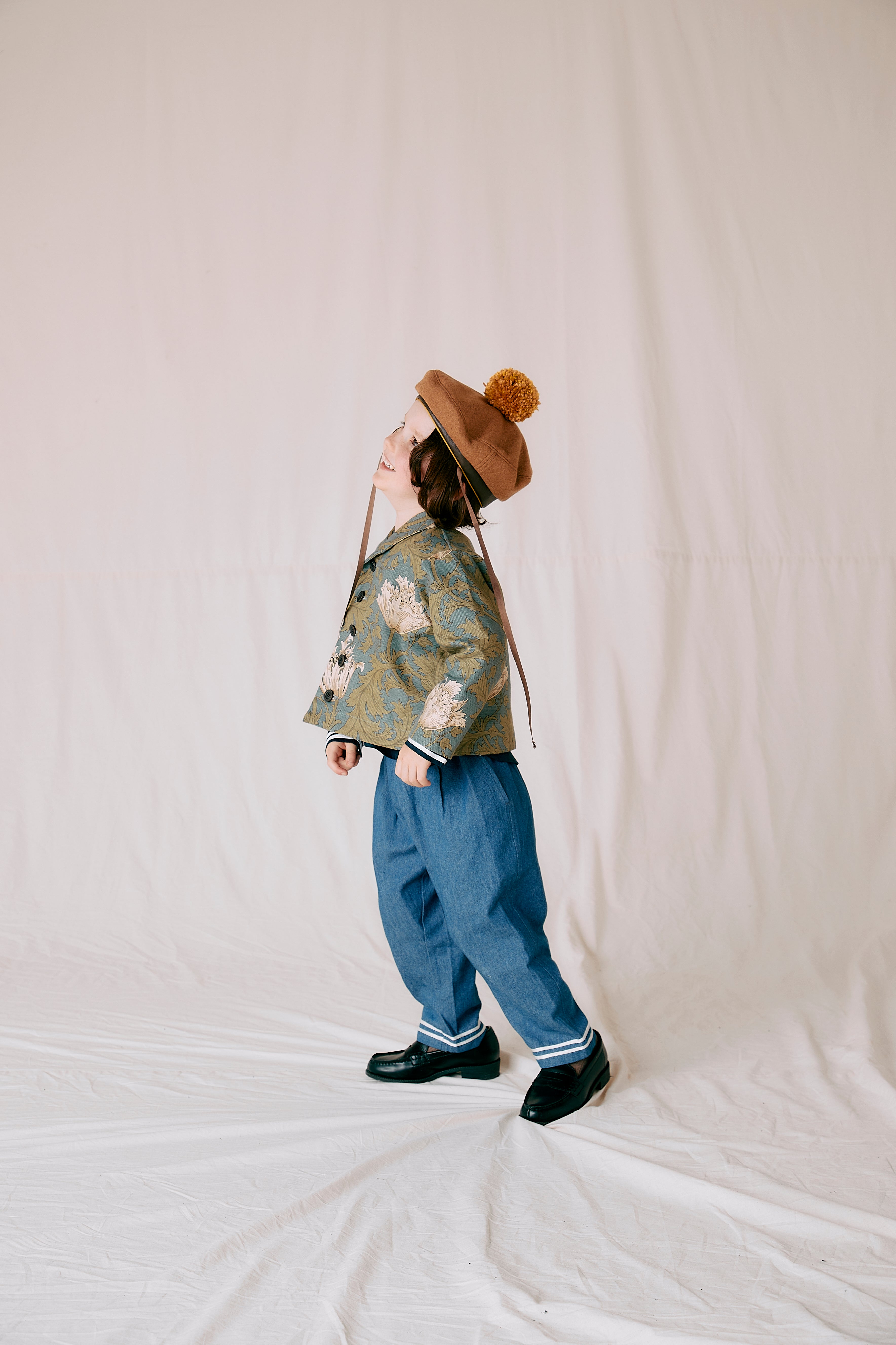 shawl collar jacket : morris anemone