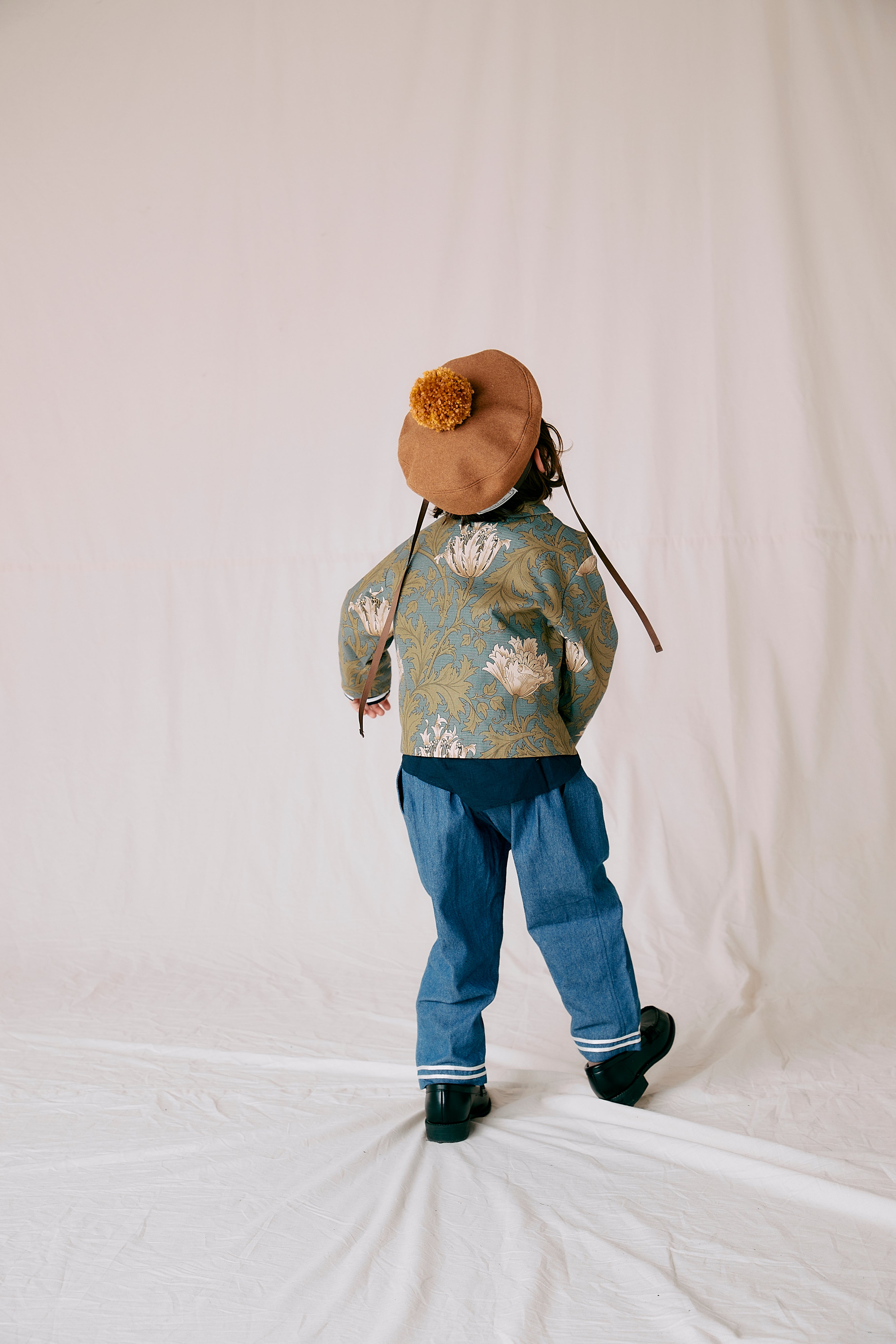 shawl collar jacket : morris anemone