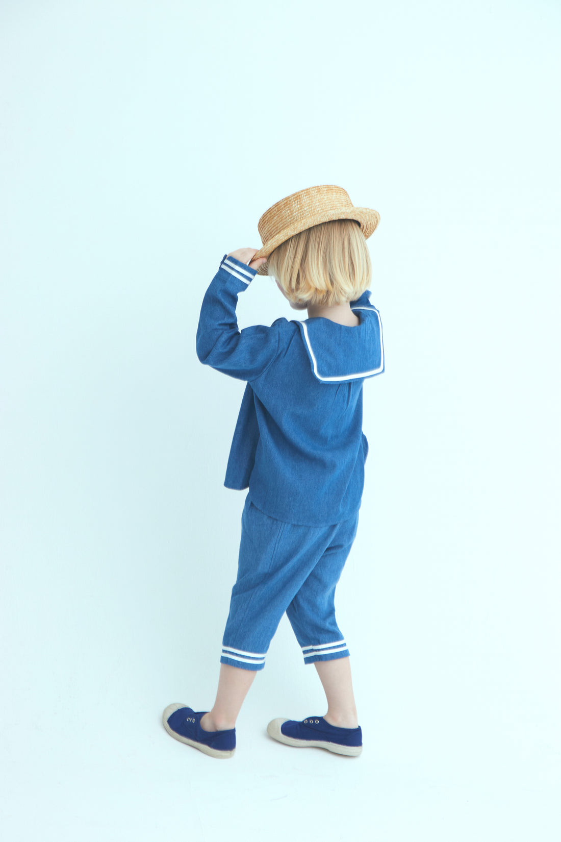 long sailor pants :denim