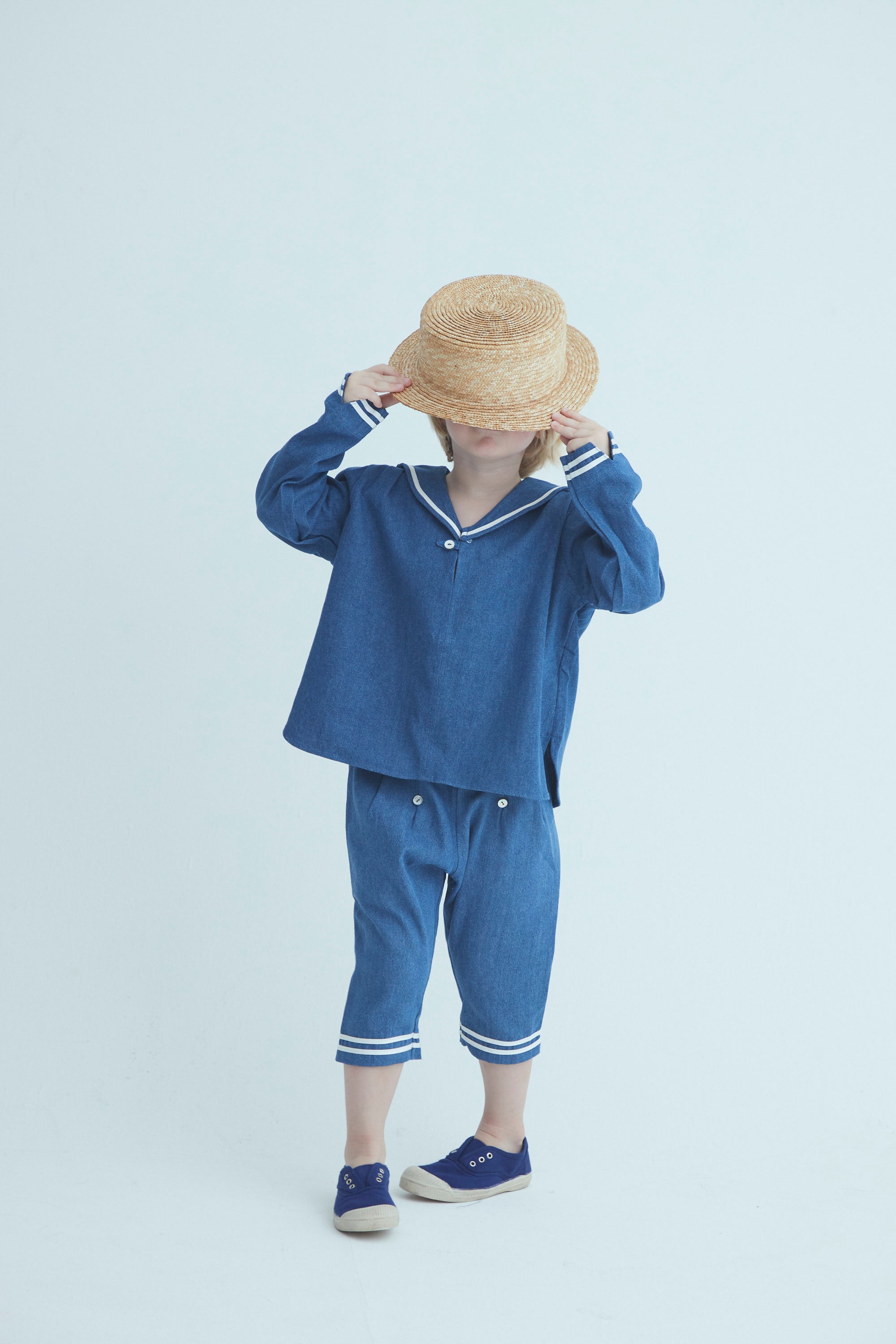 long sailor pants : black, navy , beige
