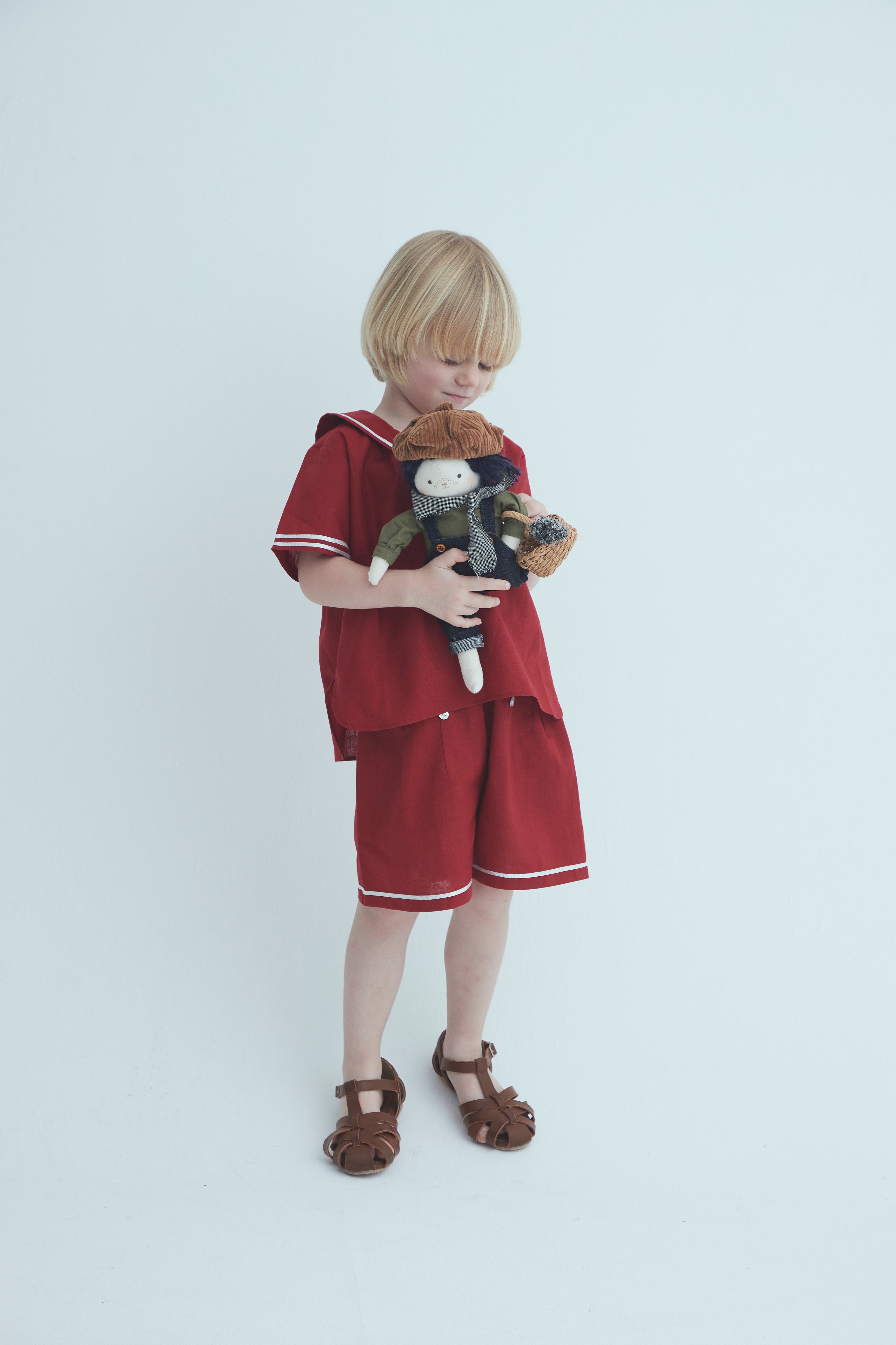 Sailor shirt short sleeves / BORDEAUX