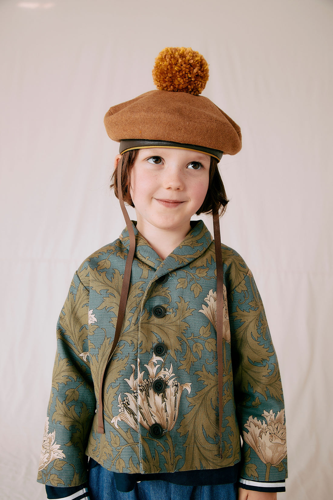 shawl collar jacket : morris anemone