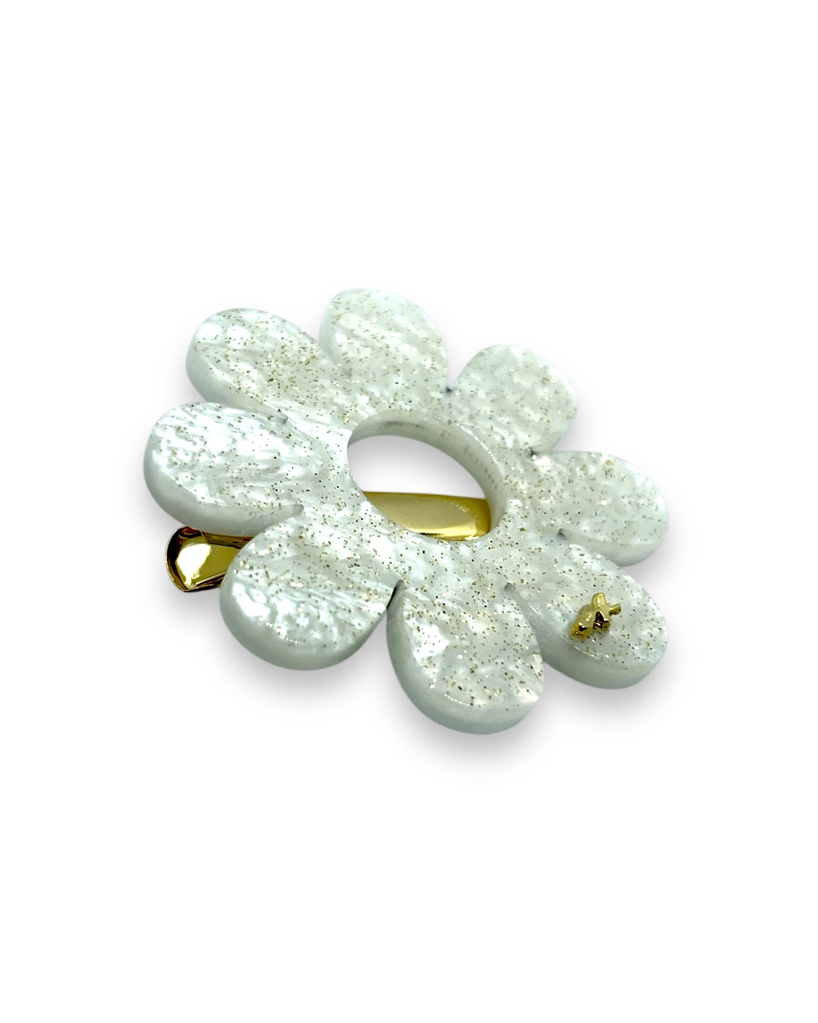 acrylic accessory - Flower - white chanpagne