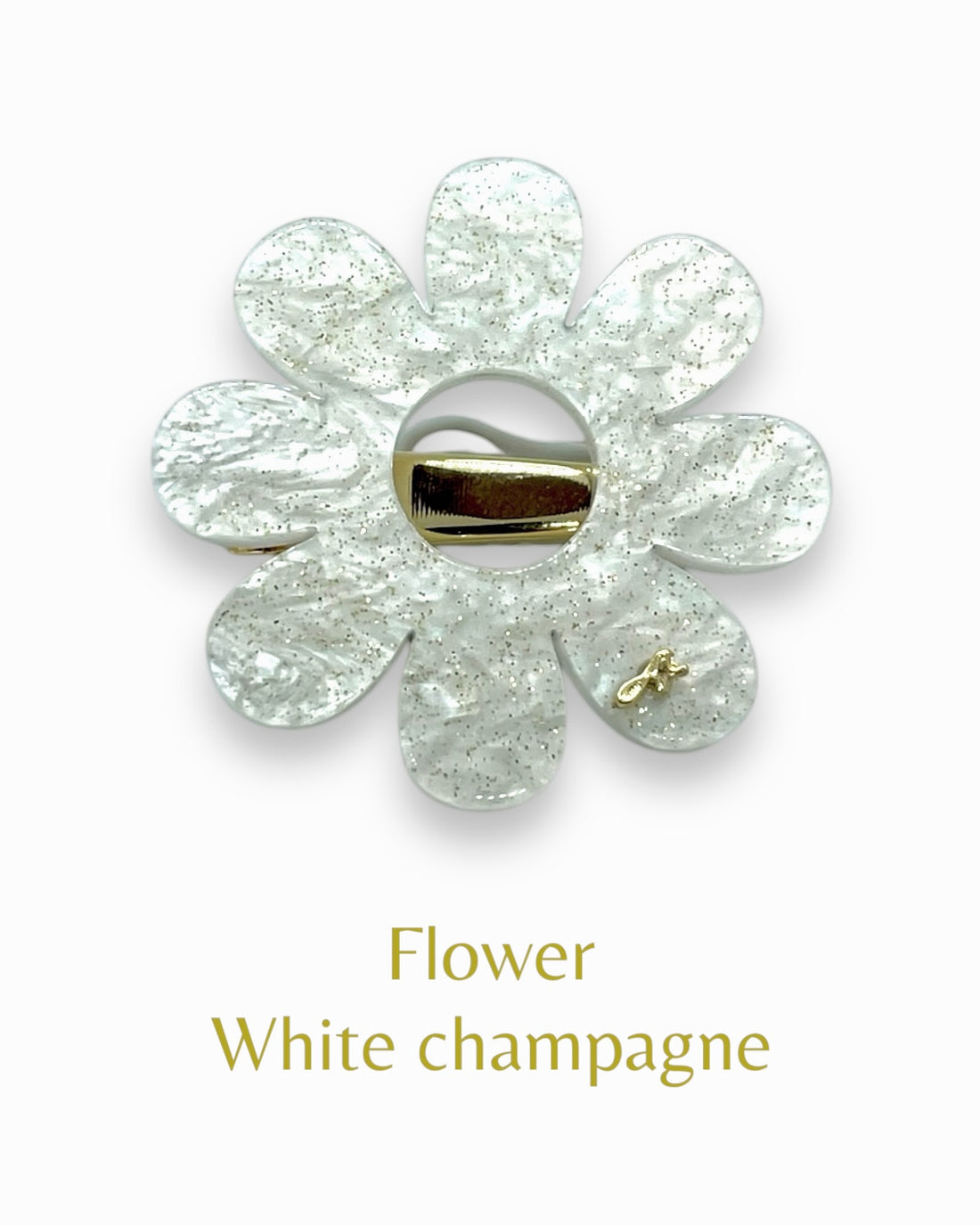 acrylic accessory - Flower - white chanpagne