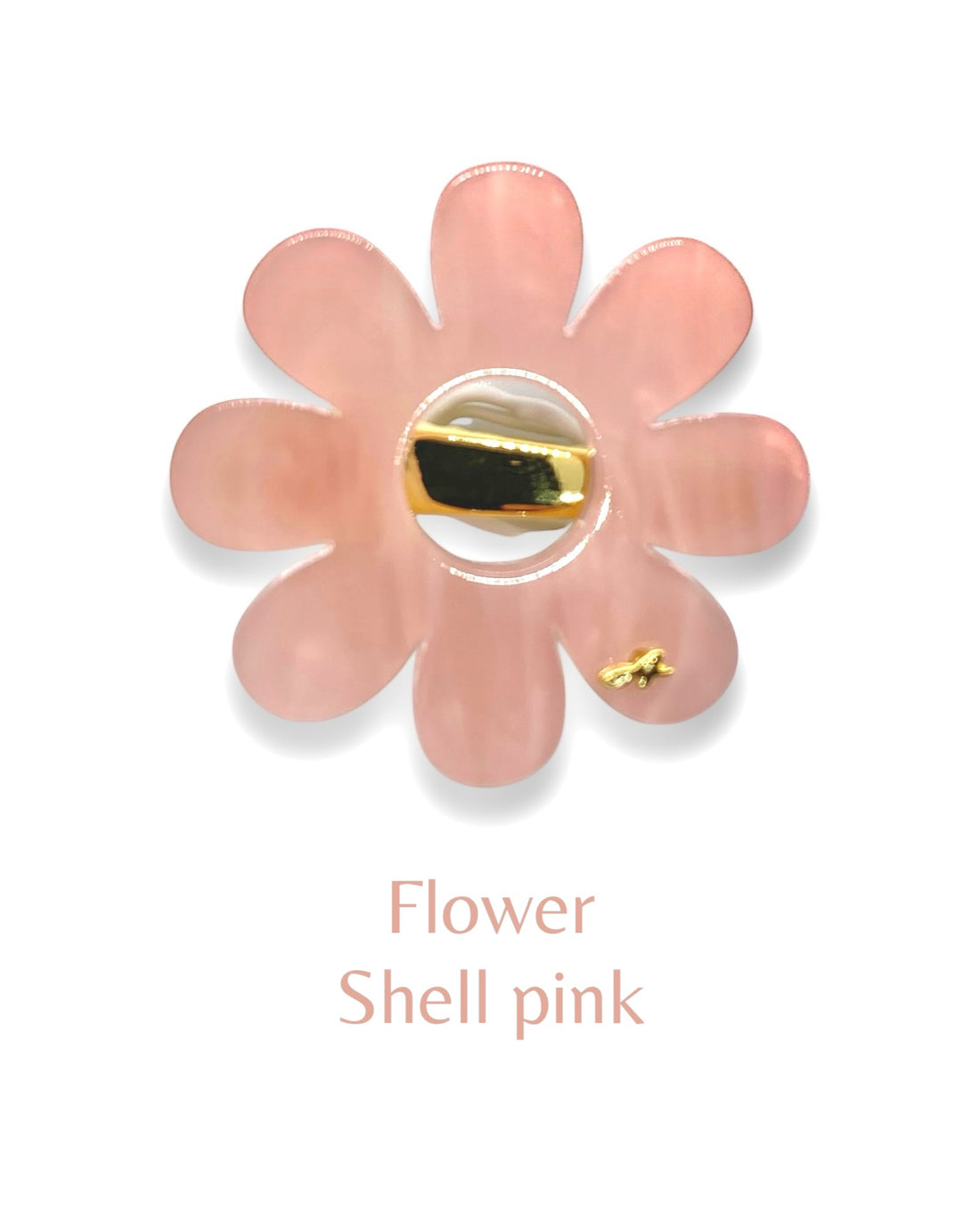 acrylic accessory - Flower- Shell pink