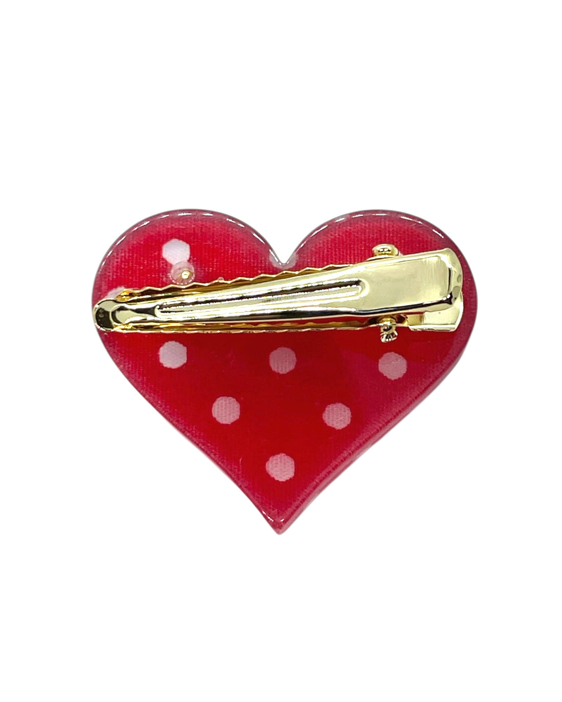 acrylic accessory - Heart- Red dots