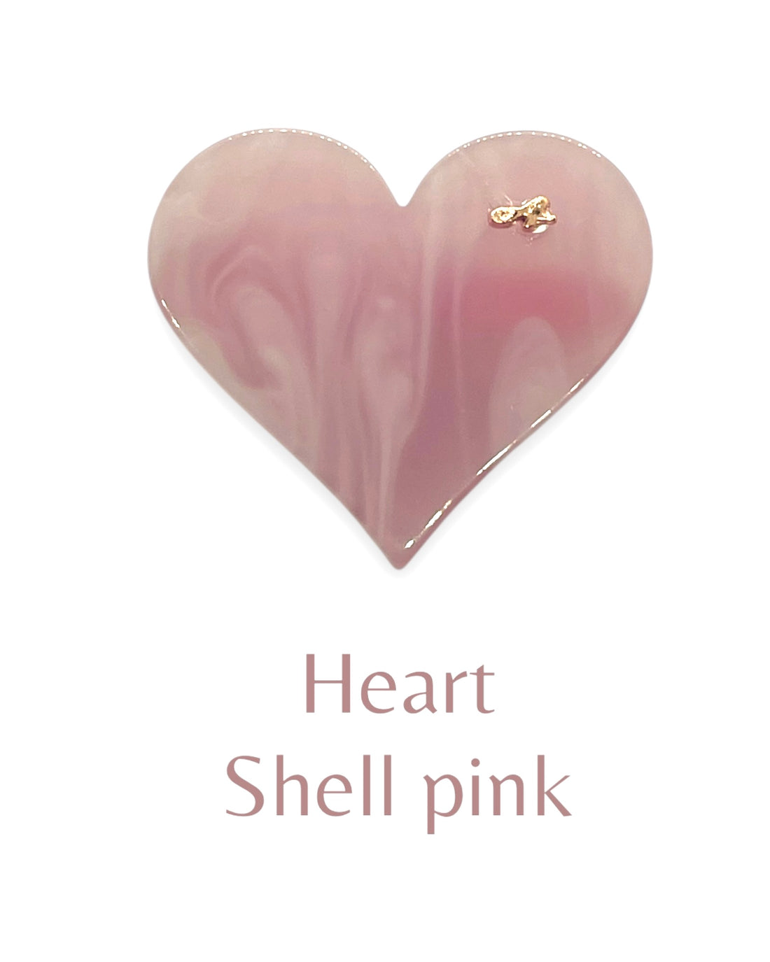 acrylic accessory - Heart- Shell pink
