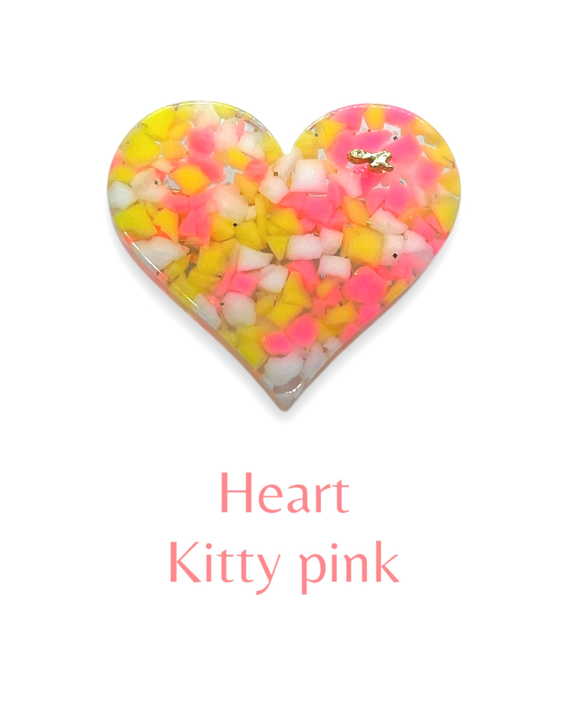 acrylic accessory - Heart : kitty pink