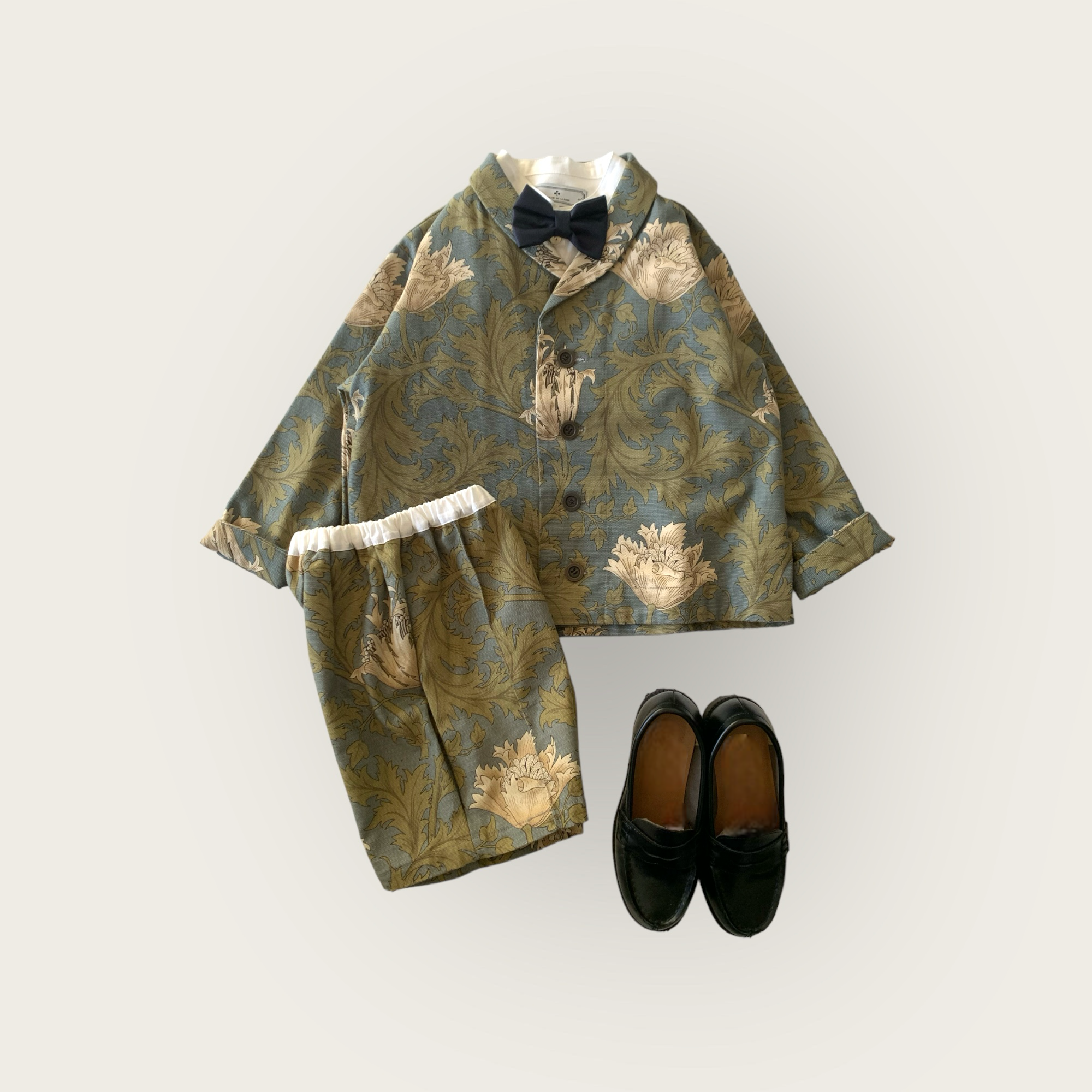 shawl collar jacket : morris anemone