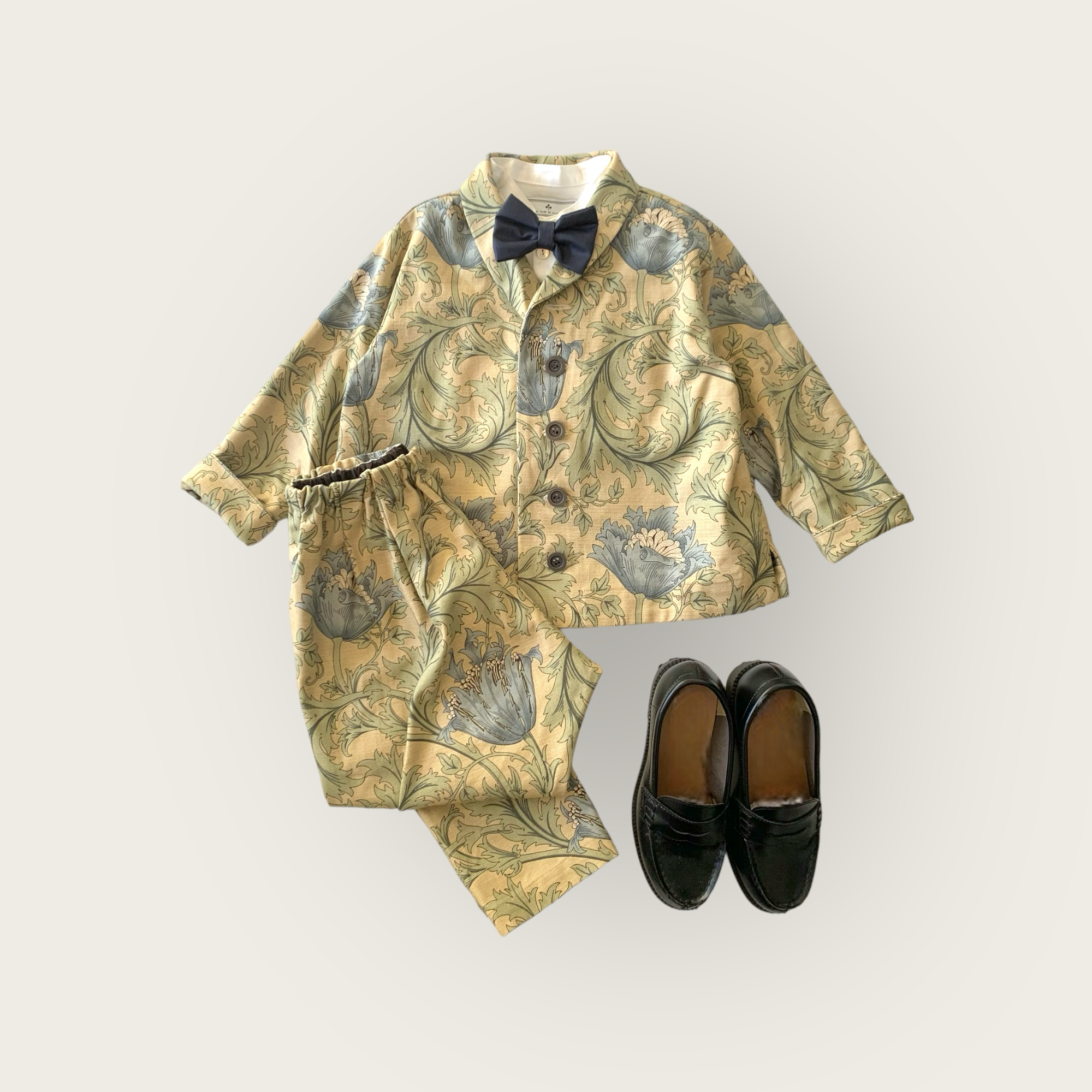 shawl collar jacket : morris anemone