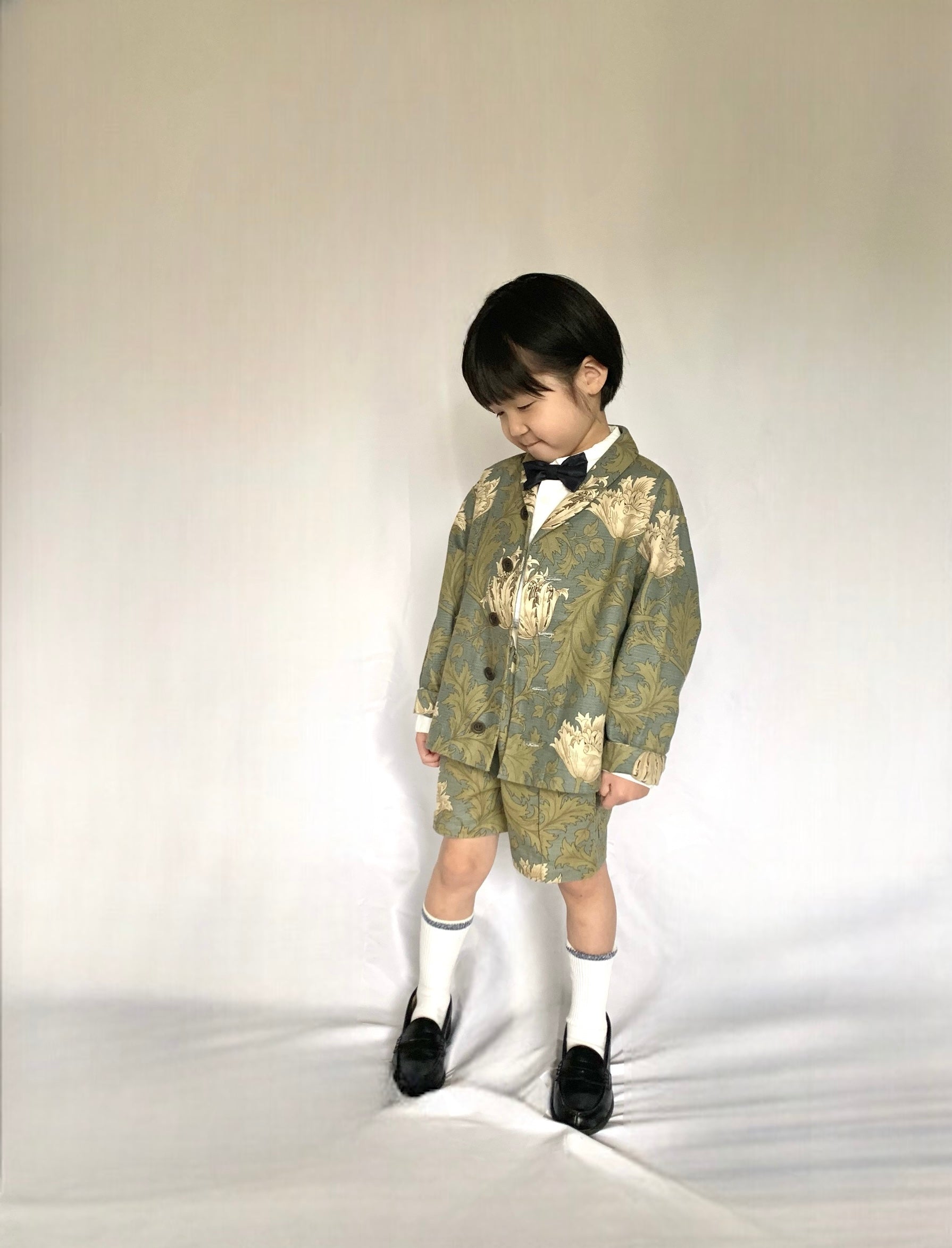 shawl collar jacket : morris anemone
