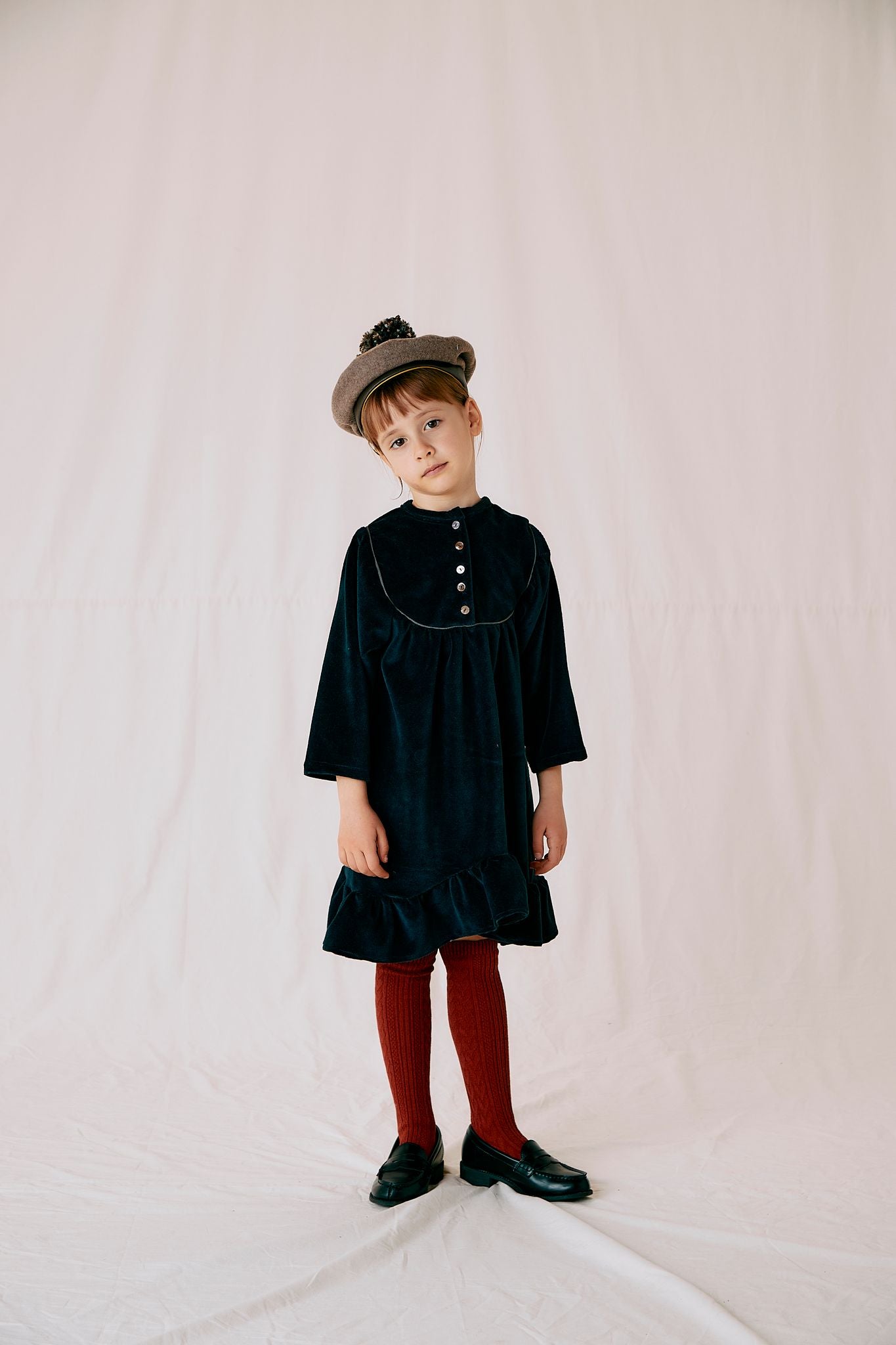 velor dress : NAVY