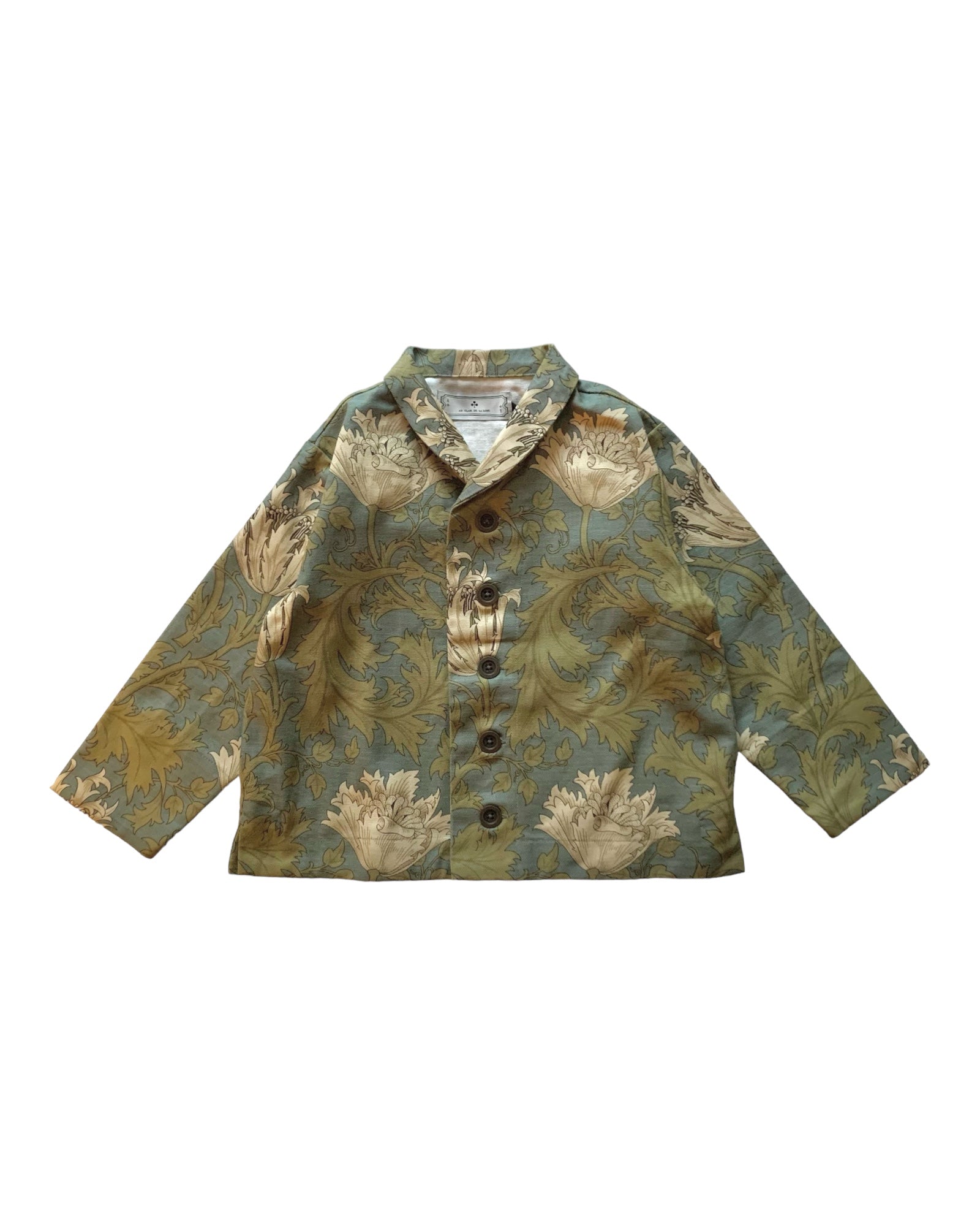 shawl collar jacket : morris anemone