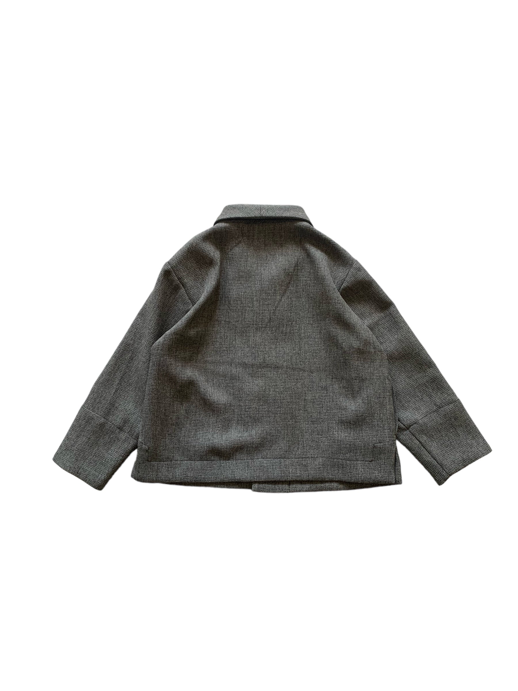 shawl collar jacket : Gray