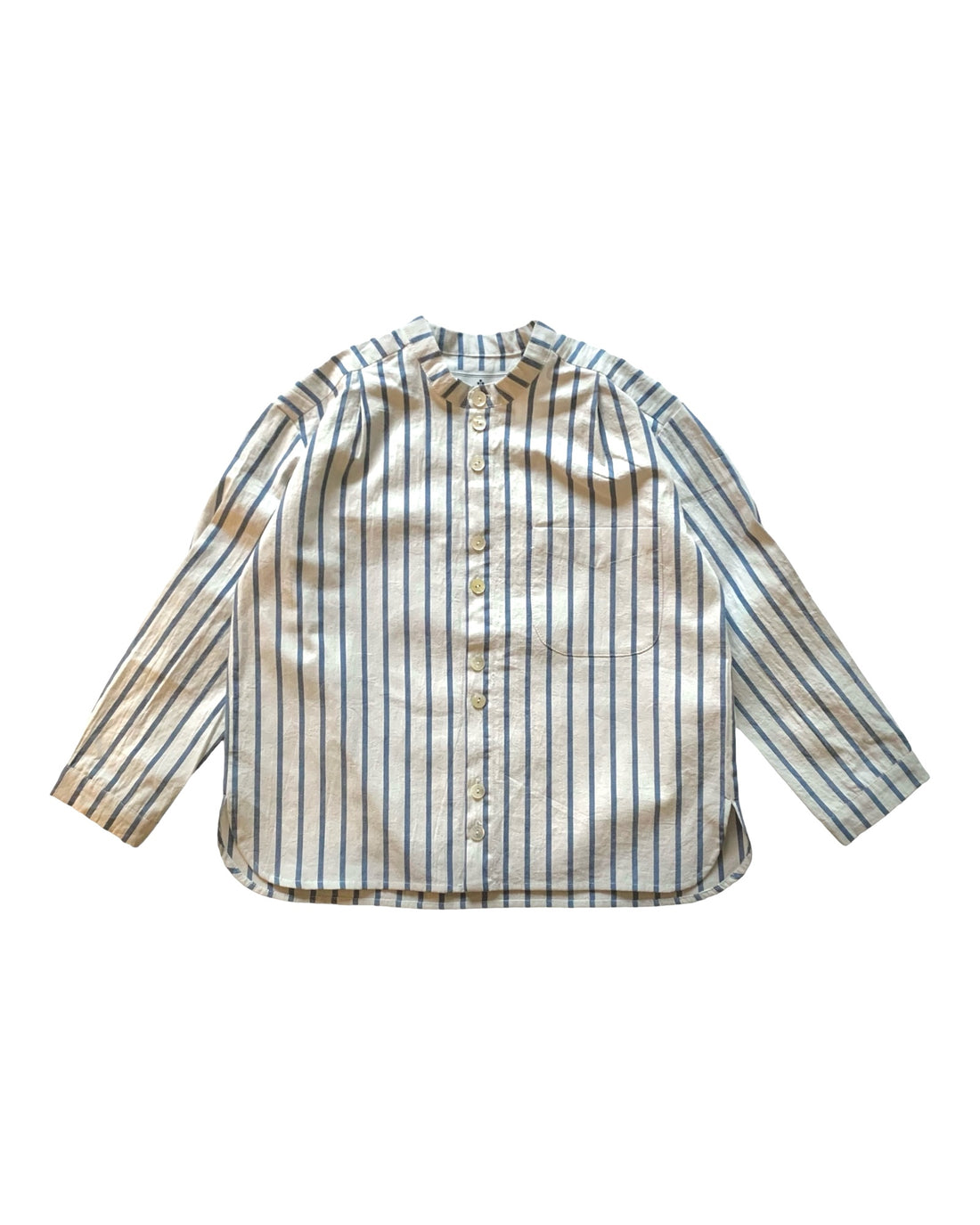 one pocket shirt: vintage blue stripes