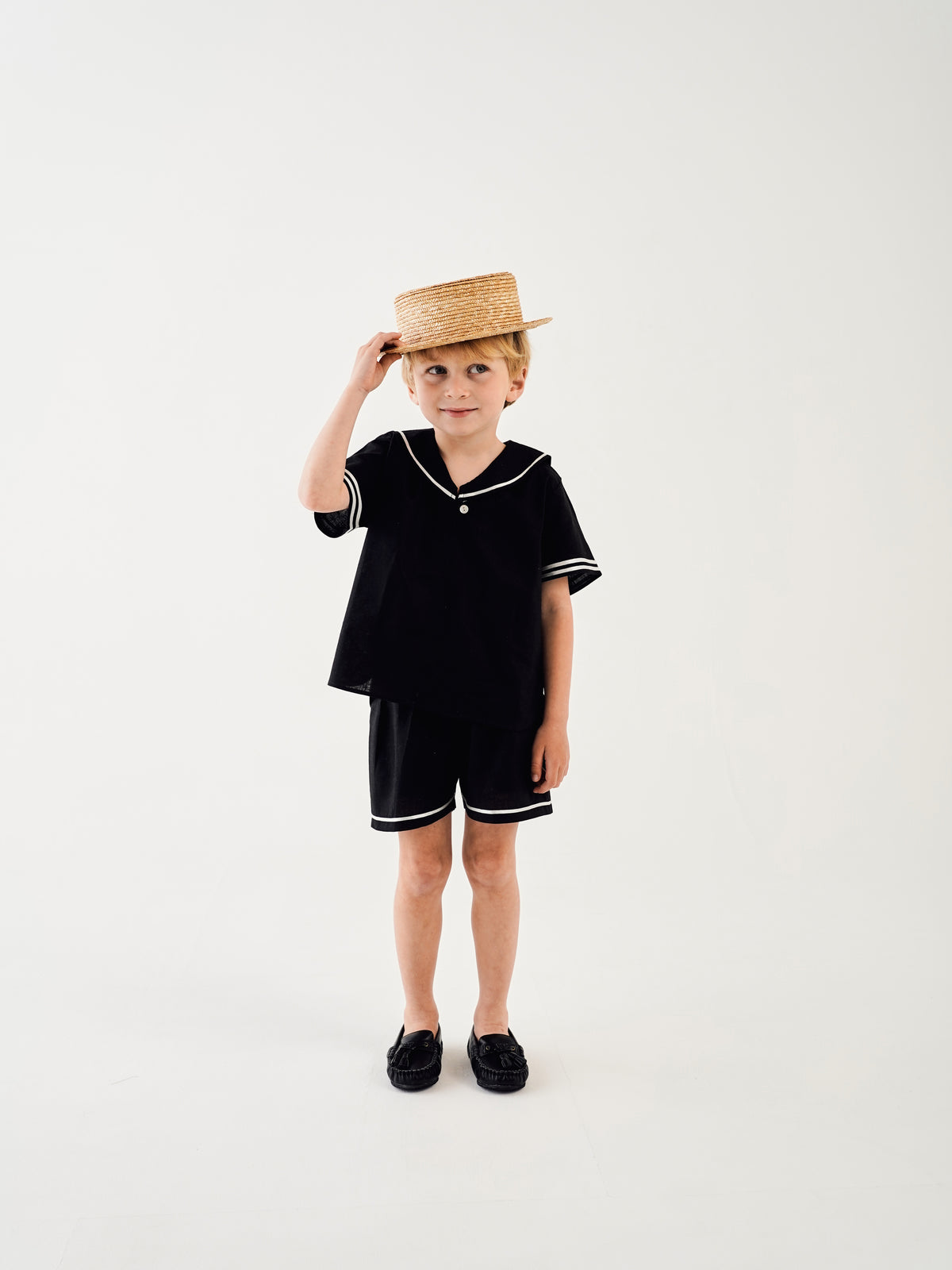 sailor pants short / BLACK
