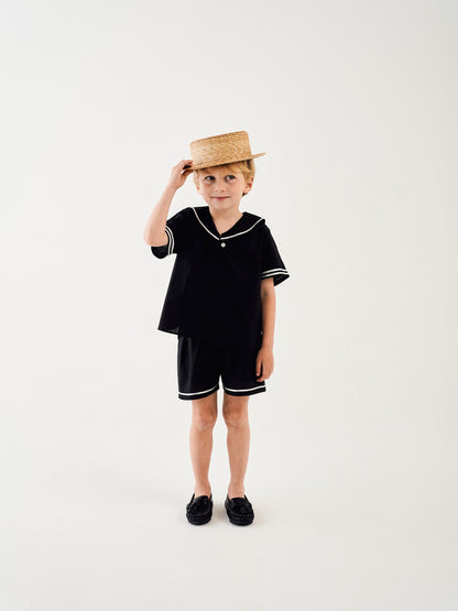 sailor pants short / BLACK