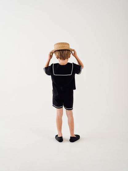 sailor pants short / BLACK