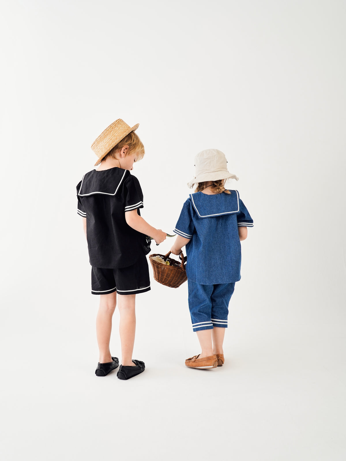 sailor pants short / BLACK