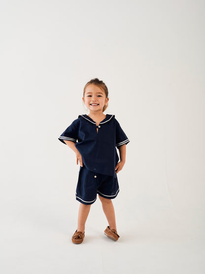 sailor pants short / BLACK
