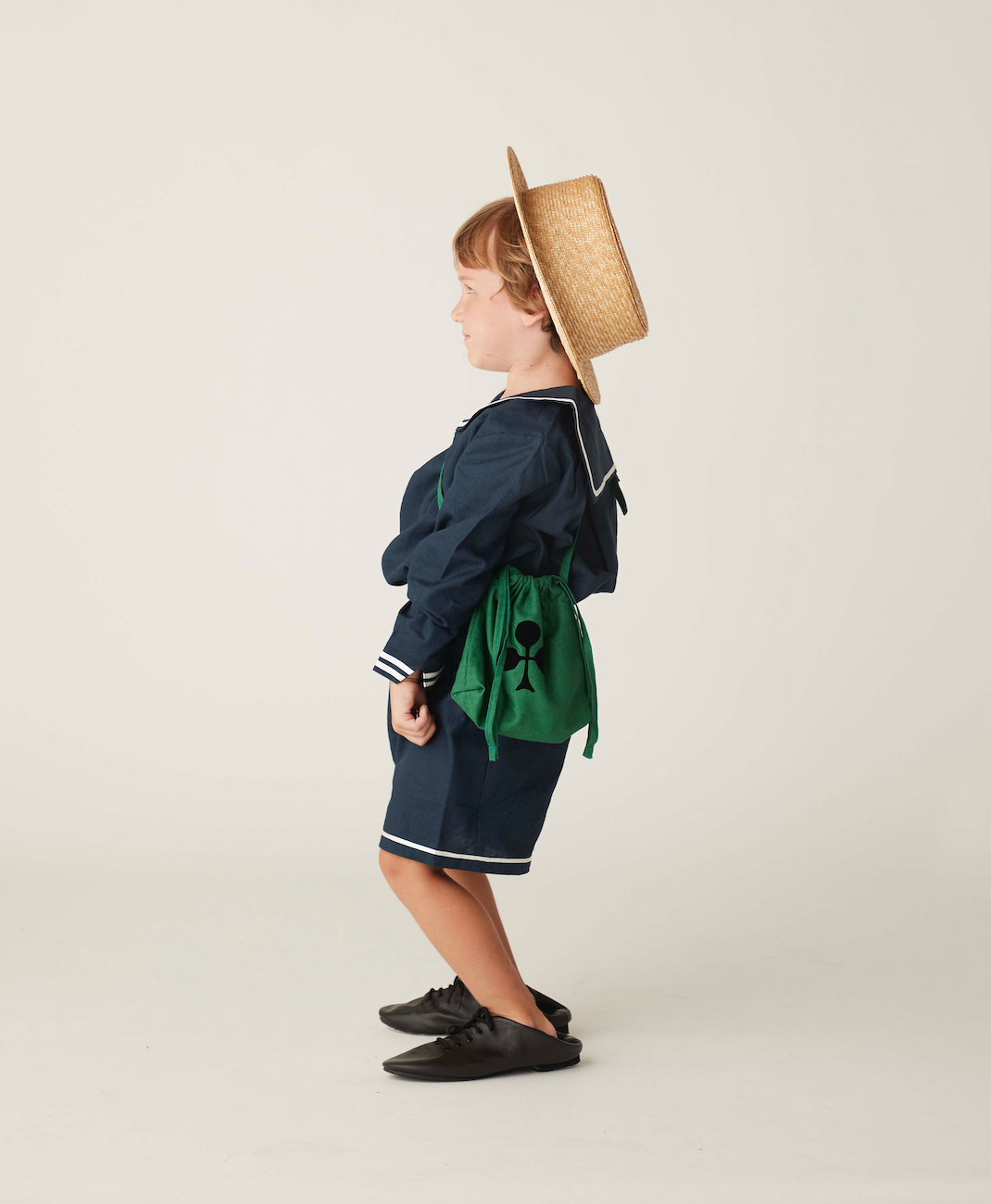 long sailor shirt：black, navy, beige