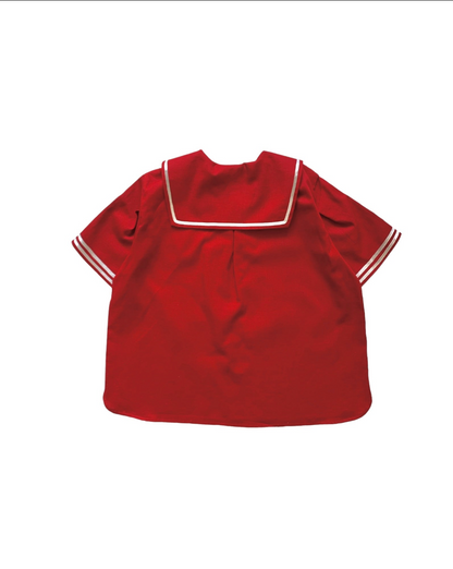 Sailor shirt short sleeves / BORDEAUX
