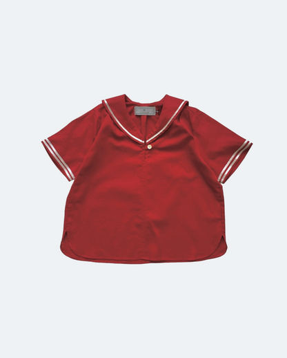 Sailor shirt short sleeves / BORDEAUX