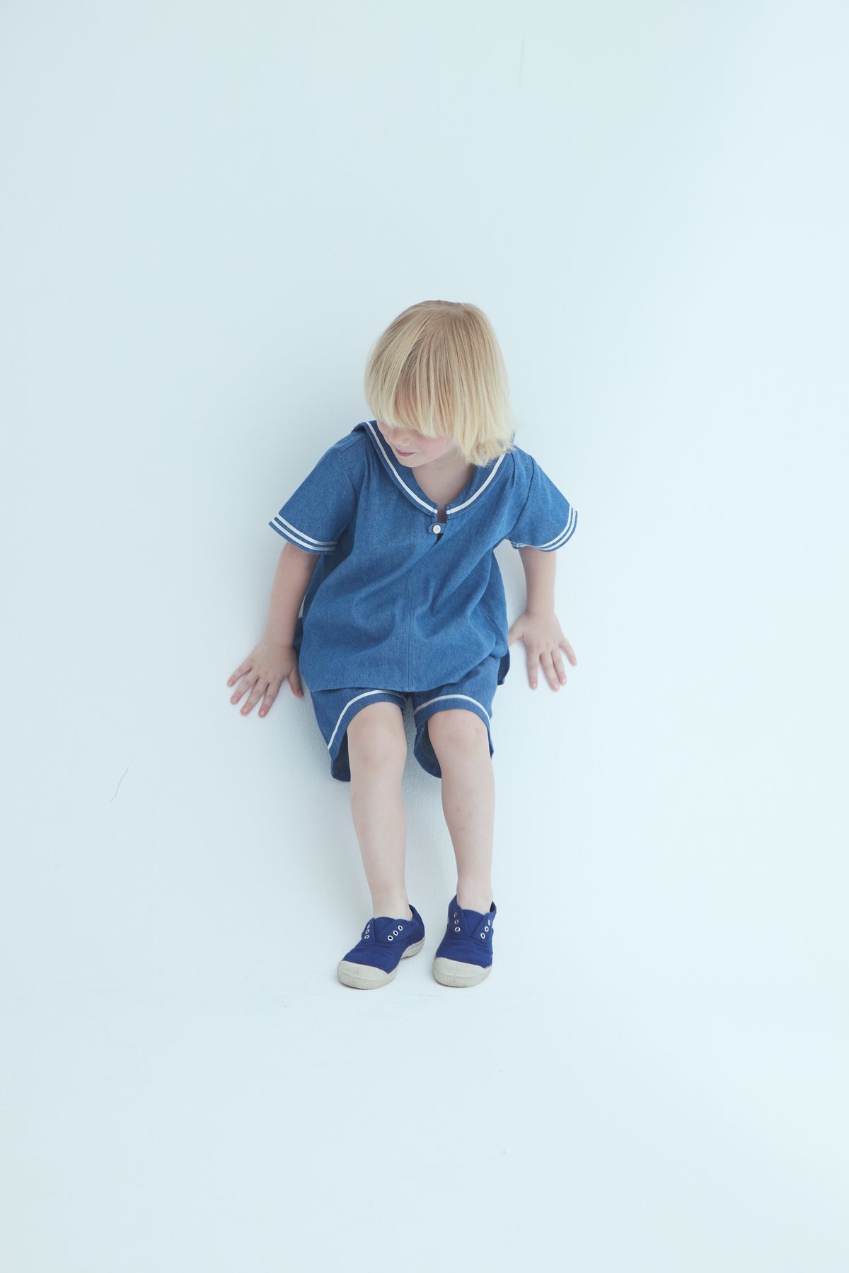 sailor pants short / DENIM