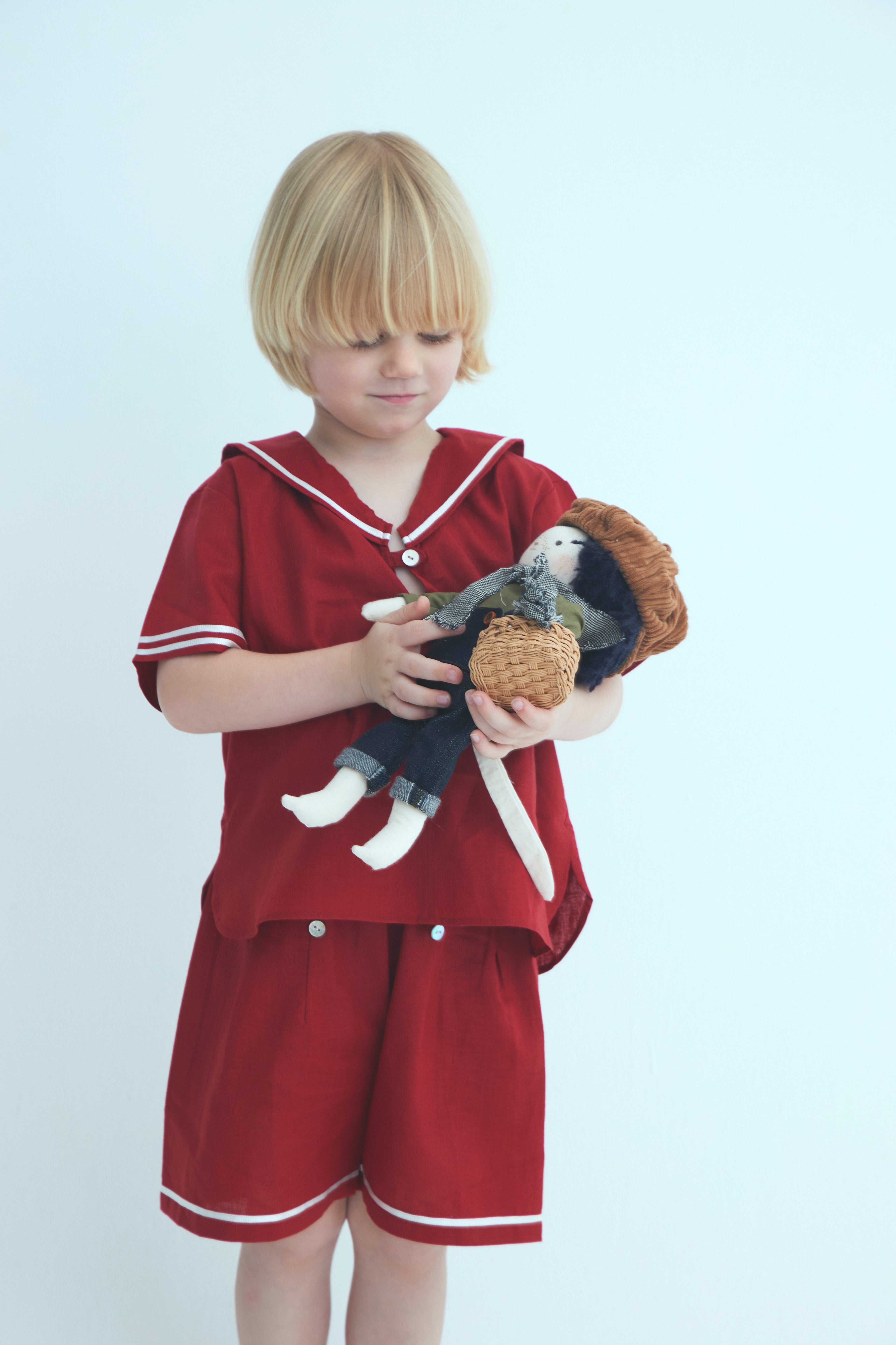 Sailor shirt short sleeves / BORDEAUX