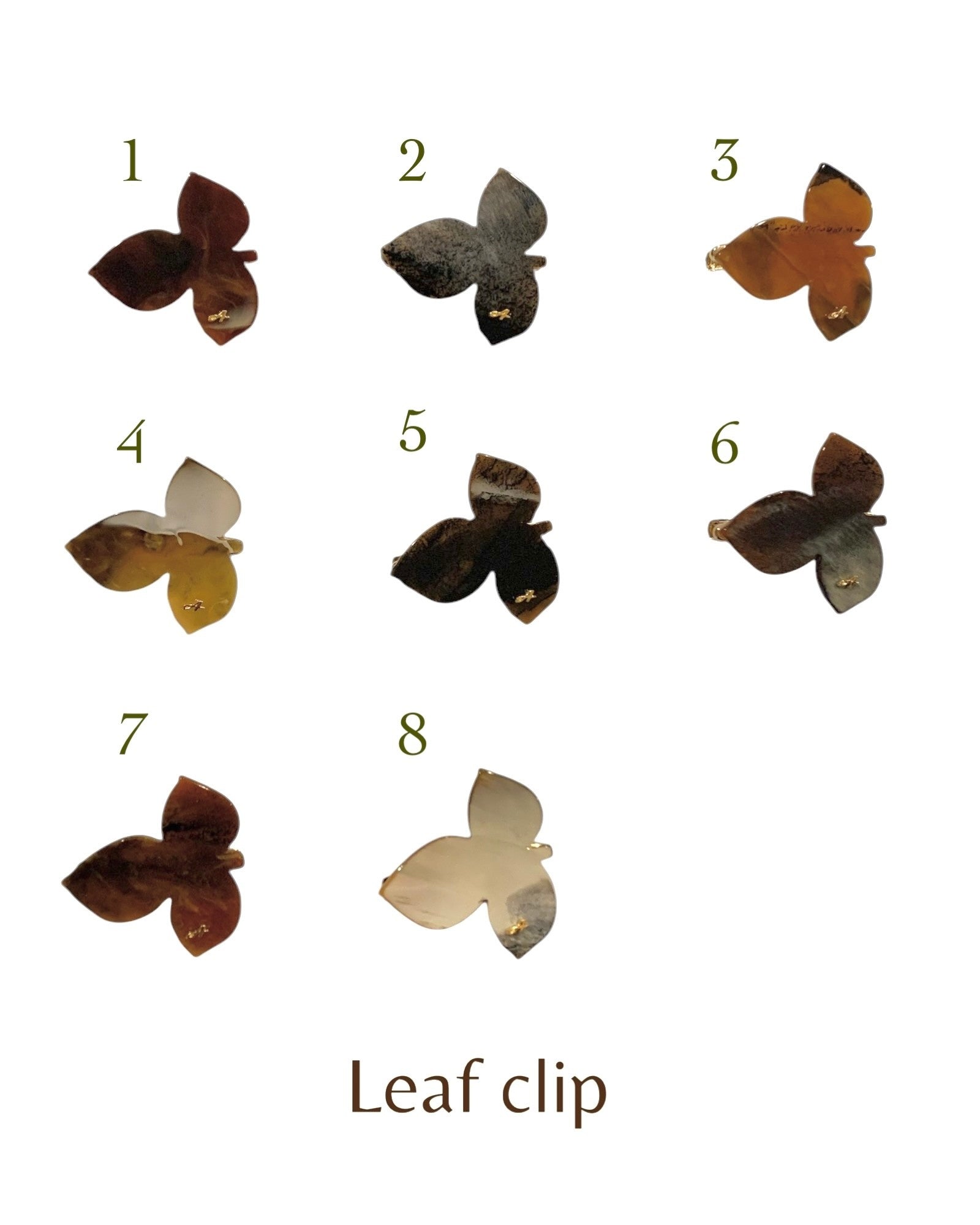 acrylic accessory【LEAF】クリップ