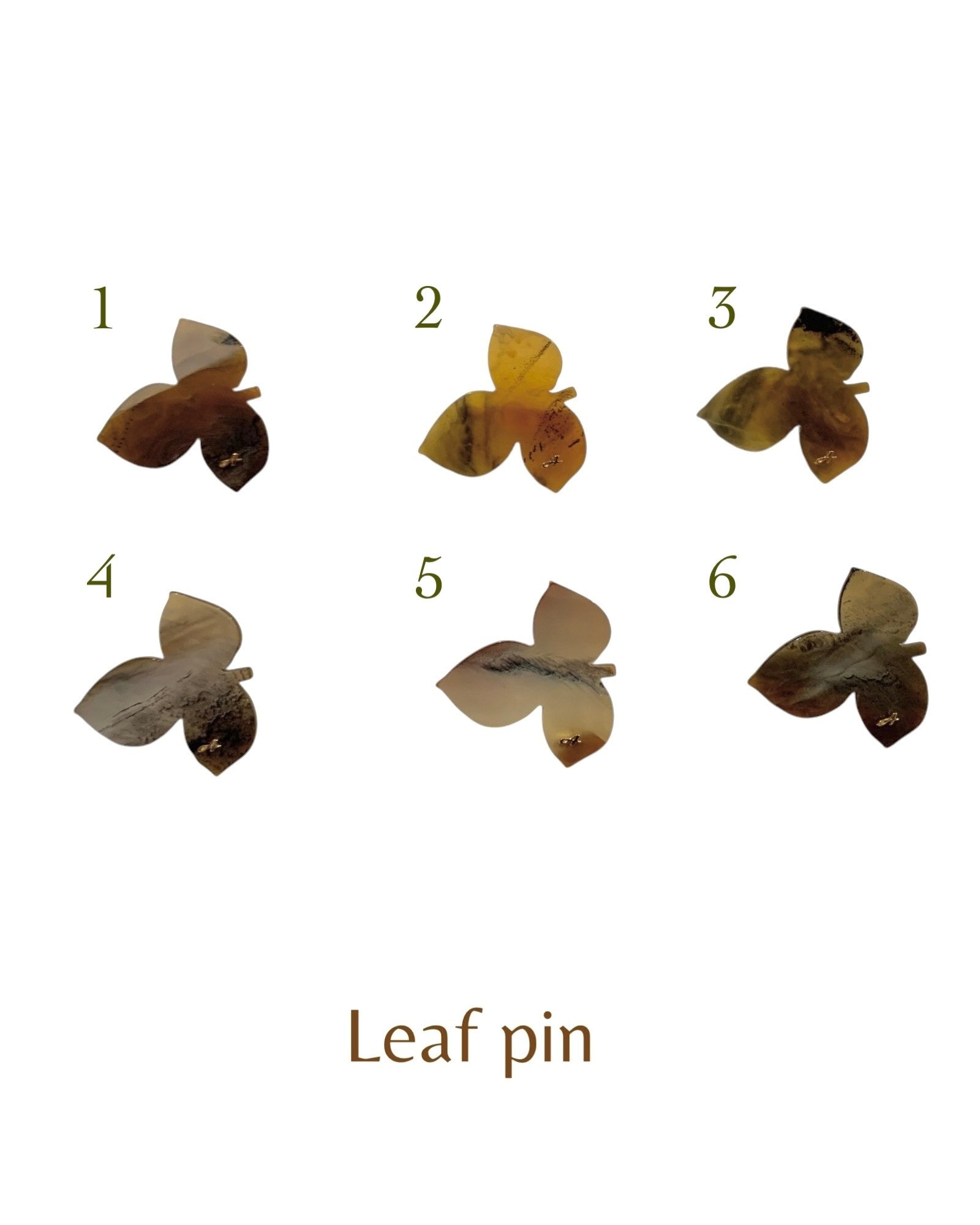 acrylic accessory【LEAF】安全ピン