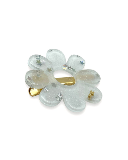 acrylic accessory - Flower - silver stars