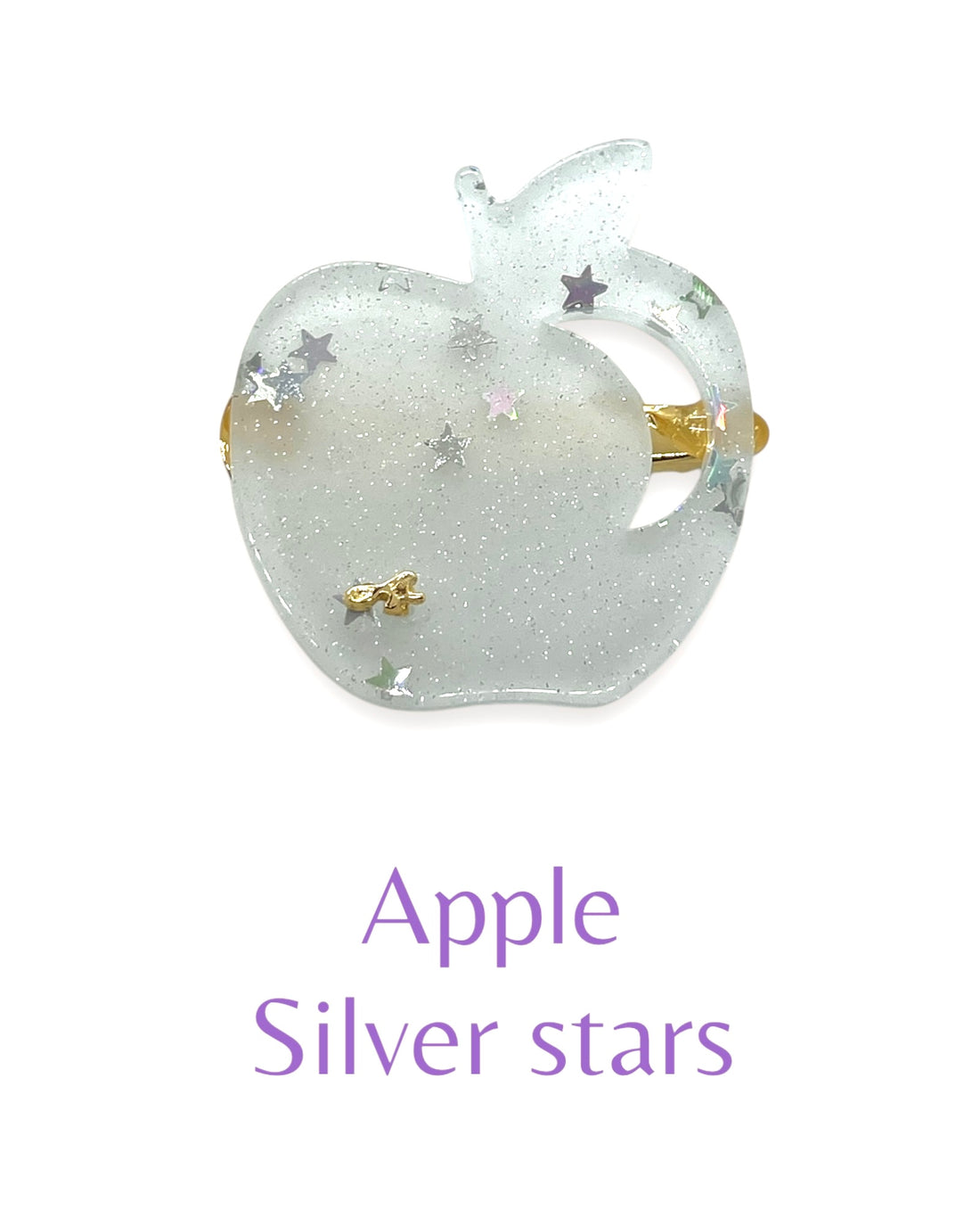 acrylic accessory - Apple - silver stars