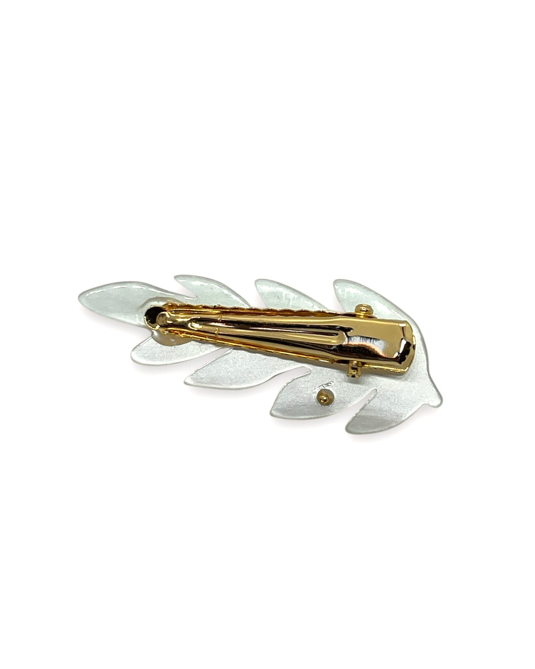 acrylic accessory - Leaf - white chanpagne