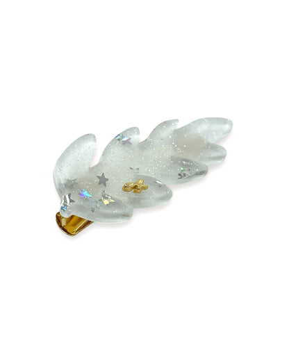 acrylic accessory - Leaf - silver stars