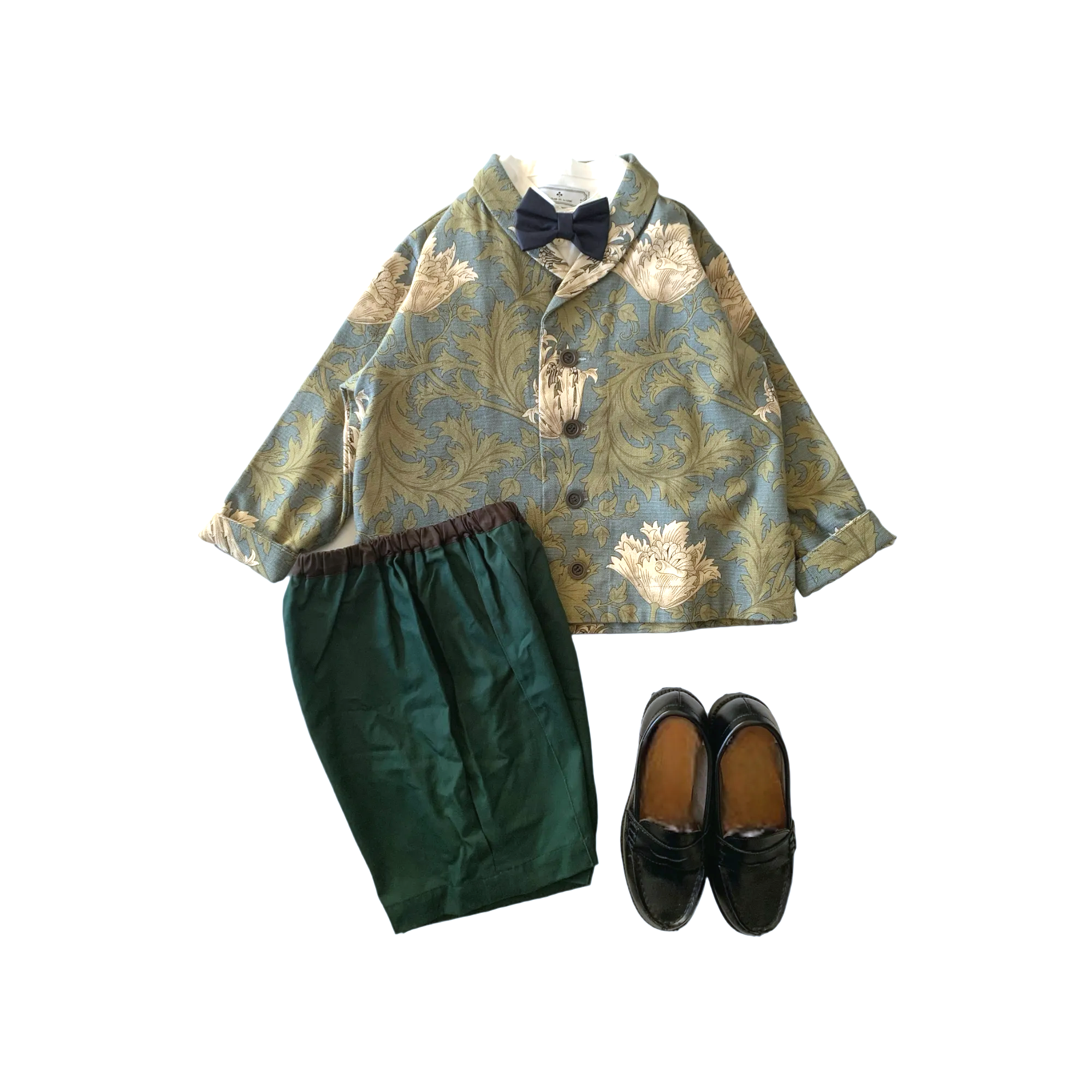 mid length pants : Green