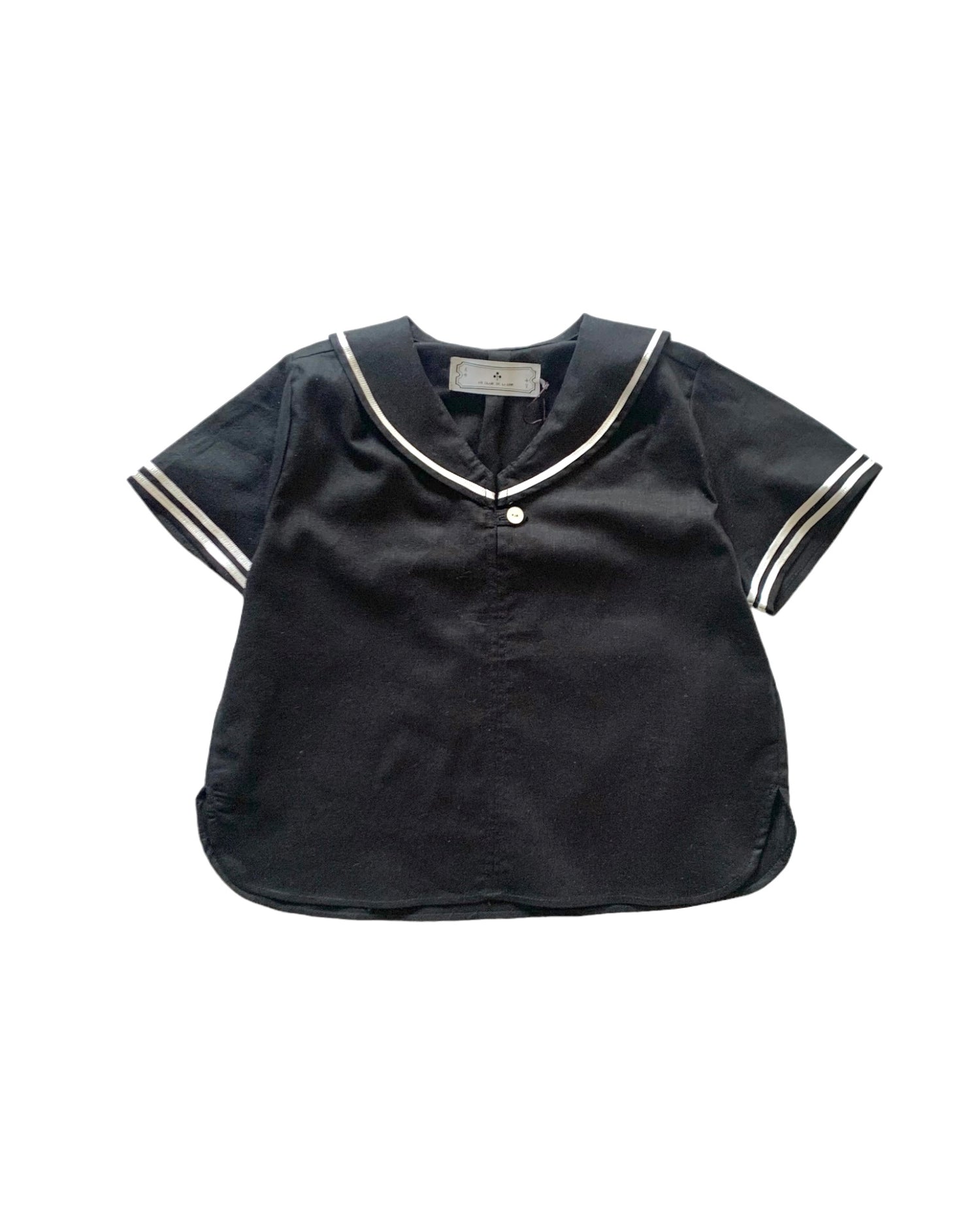 sailor shirt short sleeves  / BLACK