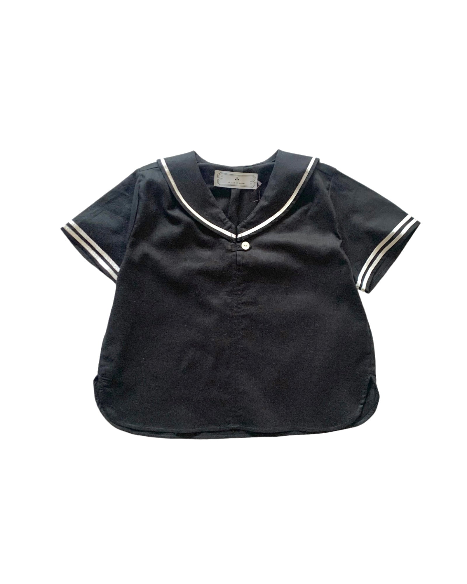 sailor shirt short sleeves  / BLACK