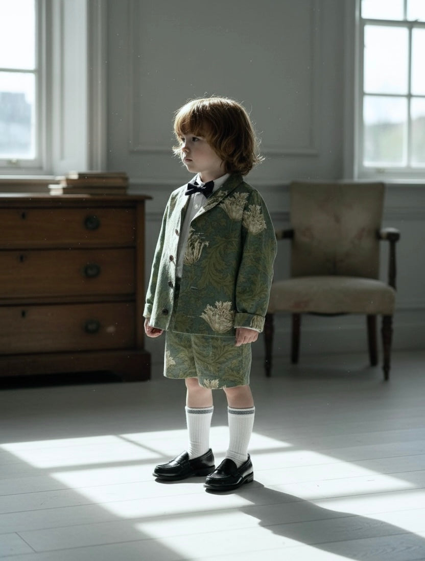 shawl collar jacket  : morris anemone