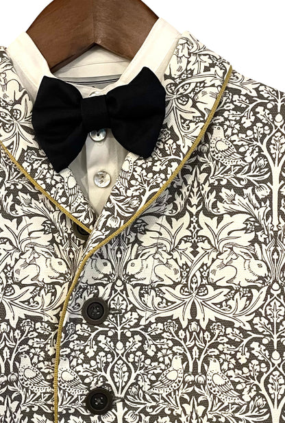shawl collar jacket：Morris rabbit