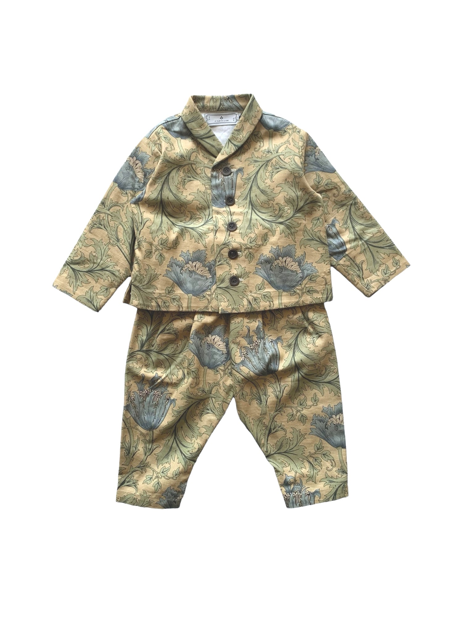 shawl collar jacket  : morris anemone