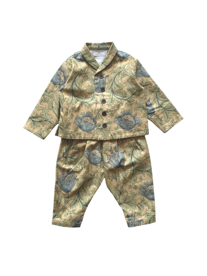 shawl collar jacket  : morris anemone