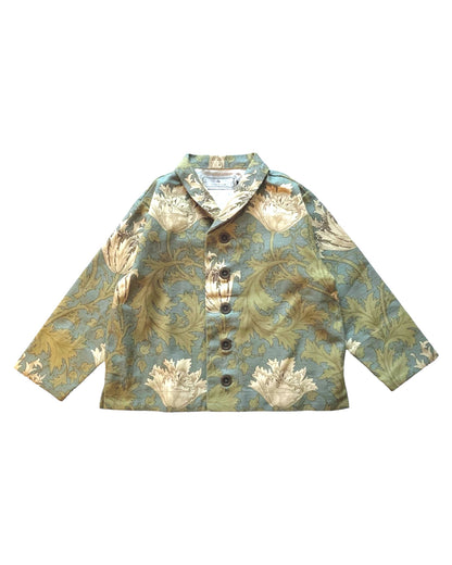 shawl collar jacket  : morris anemone